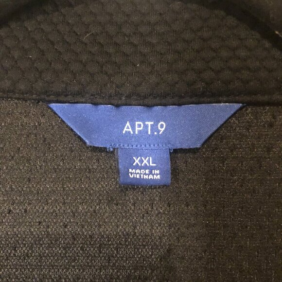 Apt. 9 black long-sleeve open-front blazer with zipper accented pockets size XXL - Picture 3 of 6